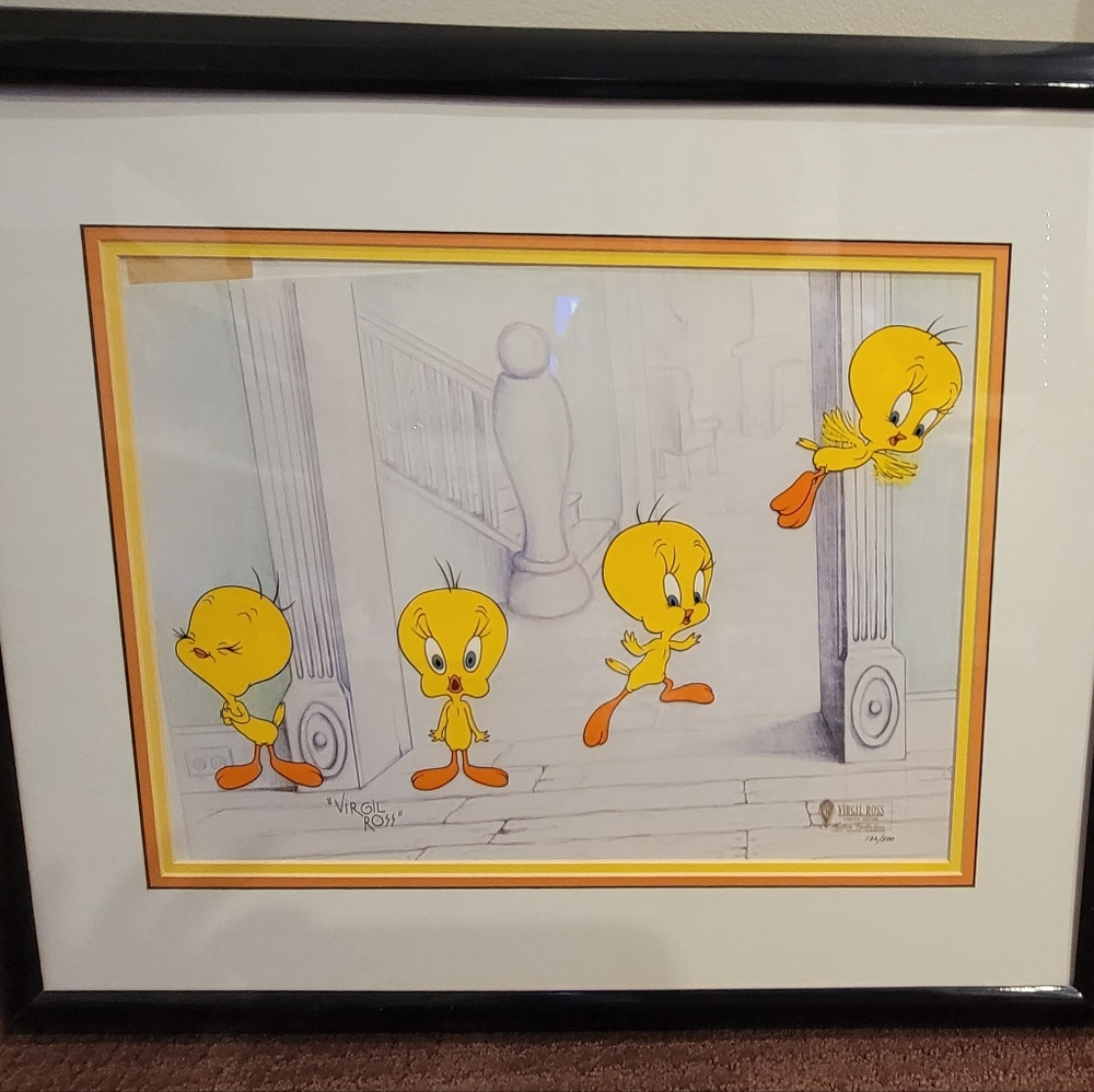 Original Warner Brothers limited edition cel, Tweety's Great Escape 132/500